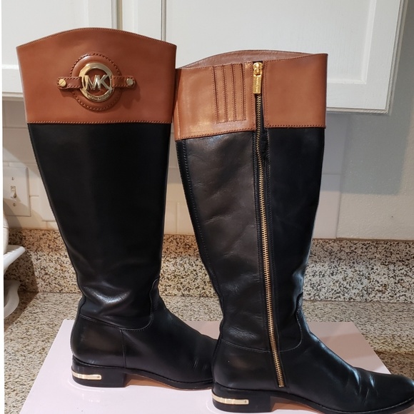 Tall two tone boots - Picture 2 of 8